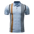 thumbnail image 3 of toraway Chemises pour Hommes Décontractées, Nouvelle Chemise à Manches Courtes Rayée Imprimée Mode Décontractée TG, 3 of 4