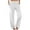 White, variant on Levmjia Women's Pants Fashion Solid Color Wide Leg With Pockets Drawstring Casual Mid Waist Long Pants Dating Work Daily Wear