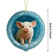 thumbnail image 3 of Christmas Animals Print Acrylic Hanging Christmas Gifts For Family Colleagues Christmas Tree Decoration, 3 of 9
