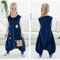 thumbnail image 4 of Saco de dormir para niños con piernas, pijama suave y cálido, saco de dormir de invierno para niña y niño, 4 of 5