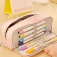 thumbnail image 6 of Large Capacity Pencil Case 3 Compartment Pouch Pen Bag for School Teen Girl Boy Men Women (Sky Blue), 6 of 8