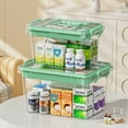 thumbnail image 3 of Medical Storage Box,Transparent Medicine Cabinet,Large-Capacity First Aid Kit,Multifunctional Home Aid Case,Various Colors, 3 of 9