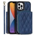 thumbnail image 6 of Allytech Crossbody Wallet Case for iPhone 12 Pro Max,  Zipper Purse Case with Card Holder Kickstand Detachable Lanyard Strap , for iPhone 12 Pro Max 6.7 inch,Blue, 6 of 6