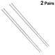 thumbnail image 4 of 2 pares de palillos de acero inoxidable extra largos de 14 pulgadas para ollas calientes, palillos para freír, fideos, plateados, 4 of 5