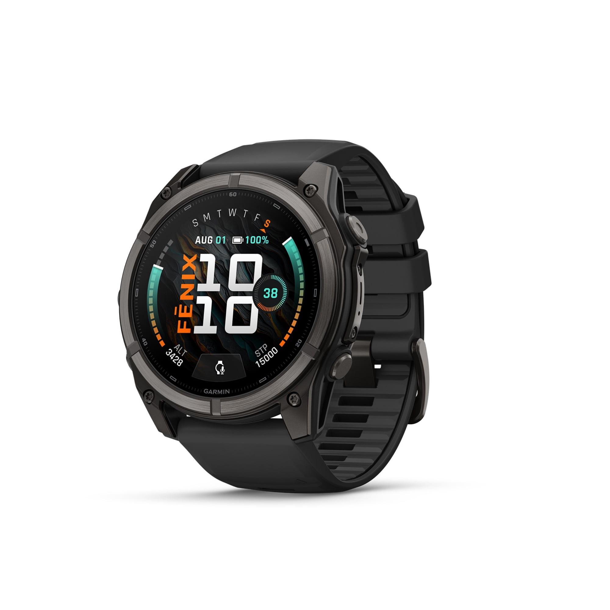 Garmin fenix 9 – 51 mm Carbon Gray DLC Titanium with Black Silicone Band