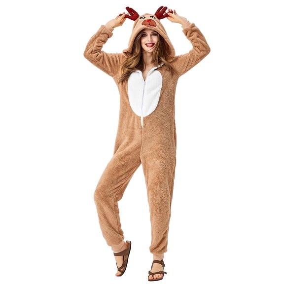 Christmas Reindeer Adult Costume Unisex Onesie