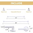 thumbnail image 3 of Turquoize 2 Pack Adjustable Magnetic Curtain Rods 16 to 28 inch Multi-Use for Iron and Steel Place with Upgraded Rotating Head, White, 3 of 11