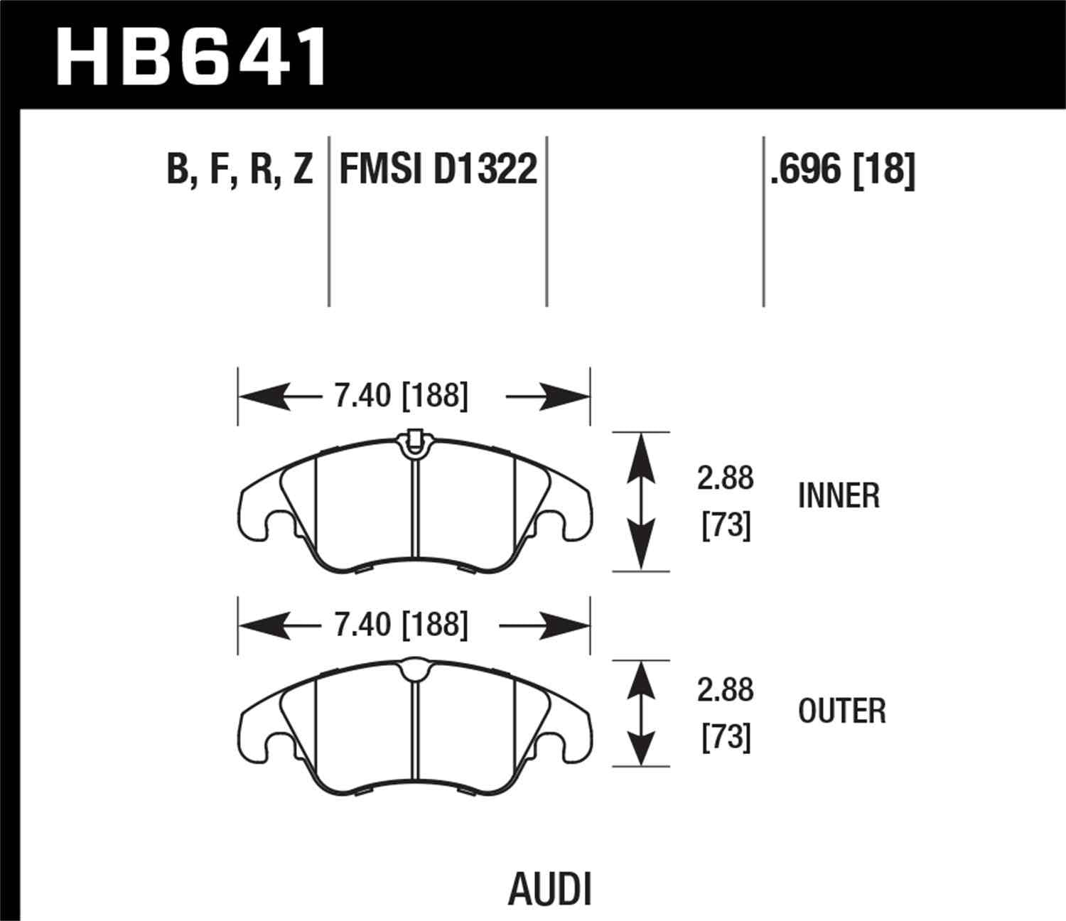 Hawk Performance HB641B.696 HPS 5.0 Disc Brake Pad Set