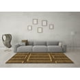 thumbnail image 3 of Ahgly Company Indoor Round Abstract Brown Modern Area Rugs, 3' Round, 3 of 4