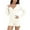 Beige, variant on Women's Sexy V Neck Short Sleeve Romper - Backless Jumpsuit, Drop Crotch - Polyester Bodysuit for Gym/Party/Casual Wear