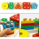thumbnail image 2 of Juguetes educativos para niños pequeños en edad preescolar de madera en forma de bloques de clasificación de colores para niños y niñas TUNC  Sencillez, 2 of 5