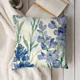 thumbnail image 3 of SHANXI  Purple Lavender Flower Pillow Covers  Vintage Spring Floral Decorative Pillows Case Polyester Linen Outdoor Cushion Covers for Couch Sofa Bed Home Deco 12x12in, 3 of 5
