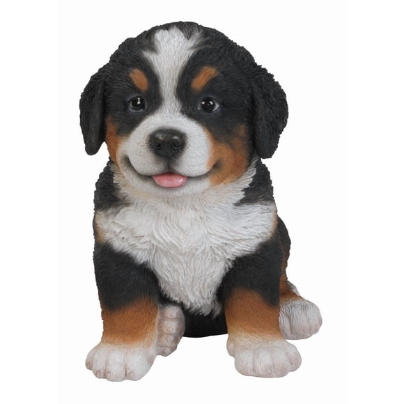 Estatua de cachorro de perro montés de Berna Hi-Line Gift Ltd, poliresina