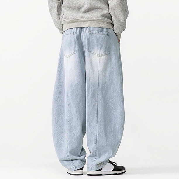 Weiqiqre Pants for Men Loose Fit Baggy Jeans Casual Streetwear