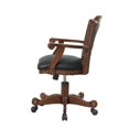 thumbnail image 3 of Coaster Chaise de Jeu en Bois Turc avec Roulettes en Noir et Tabac, 3 of 7