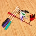 thumbnail image 2 of Cat Teaser Toy Fake Feather Stretchable Soft Kitten Interactive Toy Cat Wand Toy, 2 of 10