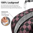 thumbnail image 5 of Pink and Black Checkered Pattern Insulated Leakproof Lunch Box for Work, Lunch Bag for Women Men, Loncheras Para Mujer for Beach Travel Picnic Camping, 5 of 6