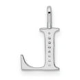thumbnail image 3 of Auriga 14k White Gold Diamond Letter L Initial Pendant for Women(L- 15.26 mm, W- 9.06 mm), 3 of 6