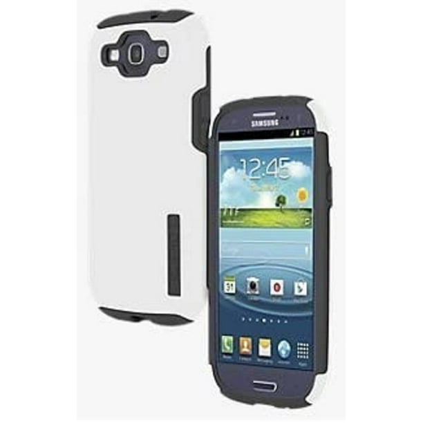 Berri hun Gewoon Incipio Samsung Galaxy S3 Double Cover Hard Case w/ Silicone Core -  White/Gray - Walmart.com