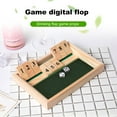 thumbnail image 3 of Travelwant Deluxe Dice Board Game – 9 Number Flip Tiles with Natural Wooden Box, 3 of 8