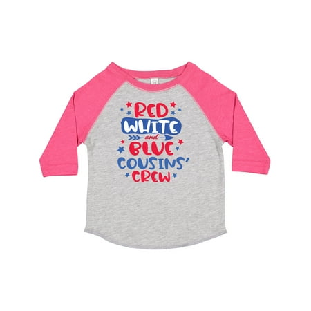 

Inktastic Cousins Crew Red White and Blue 4th of July Gift Toddler Boy or Toddler Girl T-Shirt