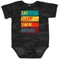 thumbnail image 3 of Inktastic Swimming Eat Sleep Swim Repeat Boys or Girls Baby Bodysuit, 3 of 5
