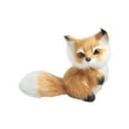thumbnail image 3 of Mini Fox Plush Stuffed Animal Toy 3.14Inch Realistic Faux Fur Decor For Home Office Desk Shelf Display Gift, 3 of 4