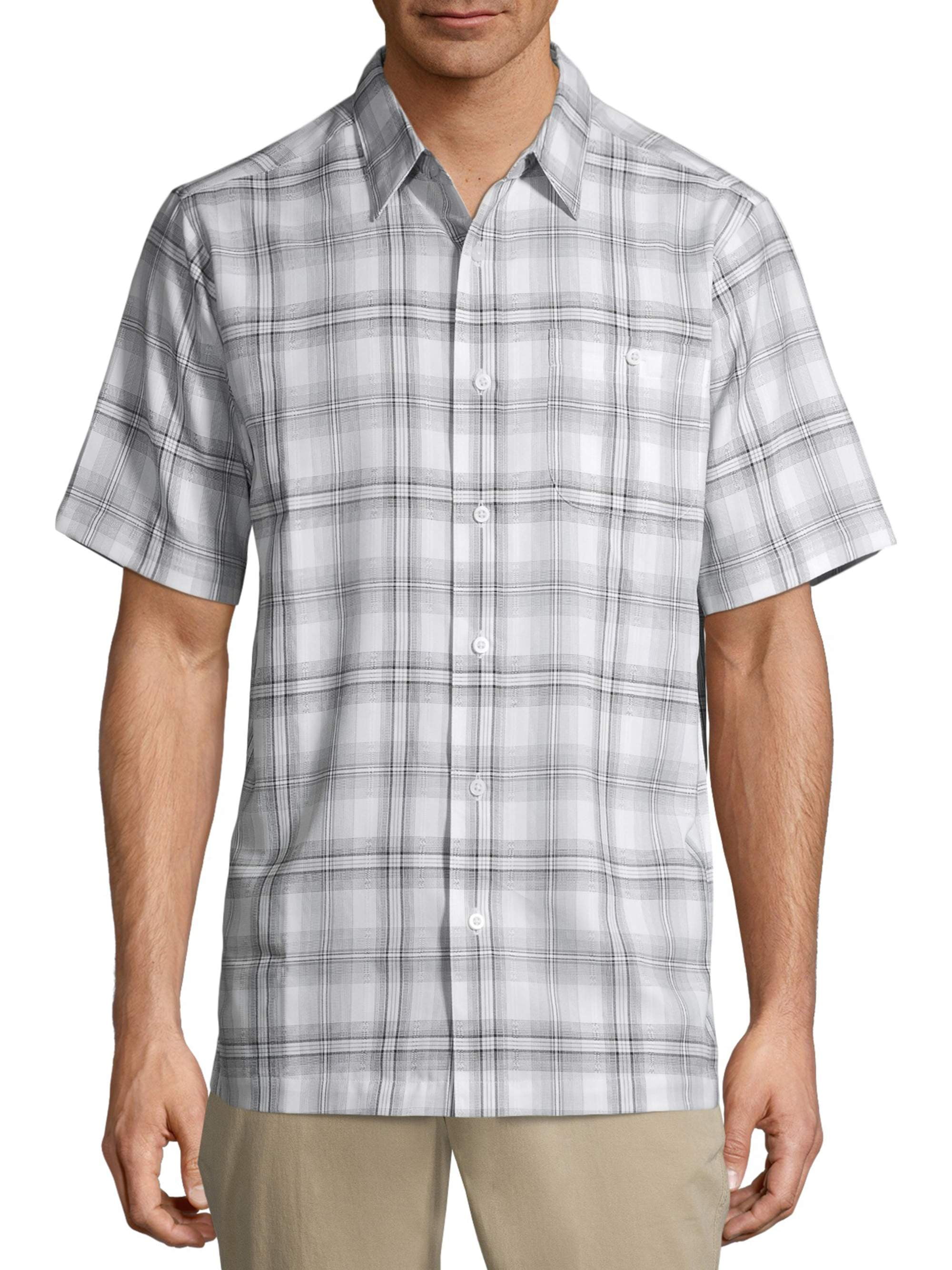 GEORGE Short Sleeve Button Down Classic Fit Button-Up Shirt (Men's or ...