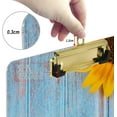thumbnail image 3 of FMSHPON Yellow Sunflowers Blue Wooden Clipboard Hardboard Wood Nursing Clip Board and Pull for Standard A4 Letter 13x9 inches, 3 of 7