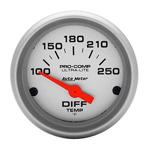 Autometer 4349 Ultra-Lite Differential Temp Gauge, 2-1/16", 100-250 F, Electric