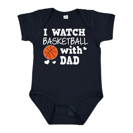 

Inktastic I Watch Basketball with Dad Gift Baby Boy Bodysuit