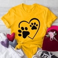 thumbnail image 2 of Posijego T-Shirts Graphiques Cœur pour Femmes Saint-Valentin Manches Courtes T-Shirts d'Été Mignons Col Rond Décontractés, 2 of 4