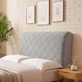 thumbnail image 4 of Bedroom Headboard Bed Soft Stretch Velvet Slipcover Quilted Padded Headboard Protector,47x26x10 inch, 4 of 7