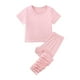 thumbnail image 1 of Odeerbi 1-7 Años Niños Niñas Pijamas de Verano Camisetas de Manga Corta de Algodón Pantalones Conjunto de Dos Piezas de Pijama Suave, 1 of 8