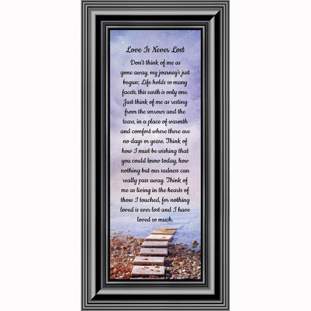 Love is Never Lost, In Memory of a Loved One, Sympathy Framed Poem ...