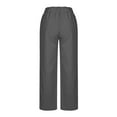thumbnail image 6 of SELONE Linen Pants for Women High Waist Plus Size With Pockets High Waist High Rise Baggy Wide Leg Casual Straight Leg Loose Pants Pants Solid Pants for Everyday Wear Running Work Gray M, 6 of 6