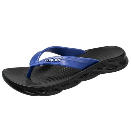 XDDST Man Dress Sandals Mens Fashion Antislip Wedge Flip Flops Outdoor Slip On Beach Slippers Shoes