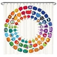 thumbnail image 1 of Whimsical Rainbow Shower Curtain - Colorful Halloween Decor, 1 of 4