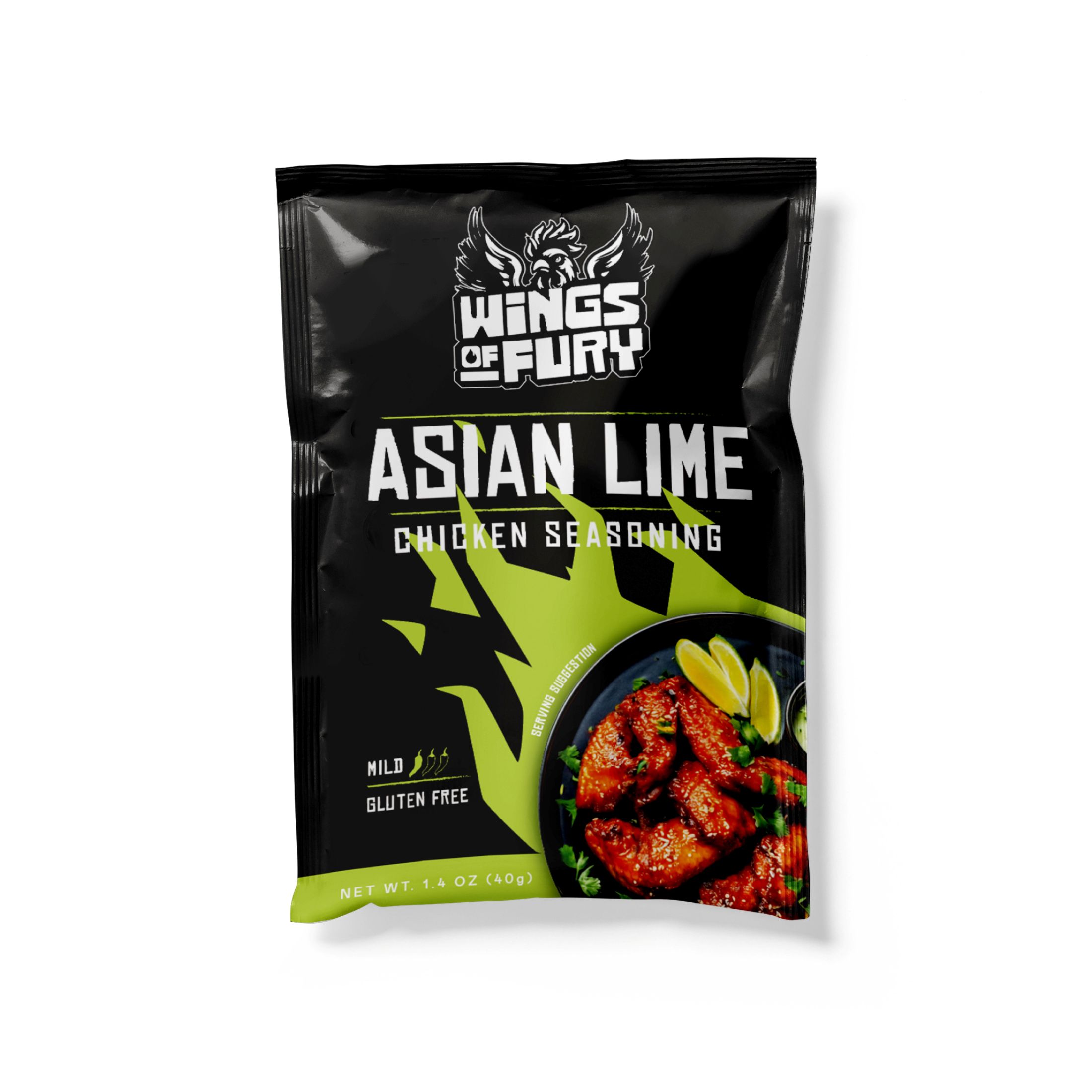 Wings of Fury Asian Lime Chicken Seasoning Mix, 1.4 oz. Packet