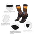 thumbnail image 3 of Rocae Lizard With Sunglasses Sunset for Girls Boys Crew Socks,Children's Socks, Kids Socks, Toddler Socks: Daily Wear with Kids School Uniform, 3 of 5