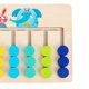 thumbnail image 3 of Juguetes De Aprendizaje Montessori Deslice el color y la forma que combinan con los juguetes de madera educativos tempranos para niños (9 colores), 3 of 8