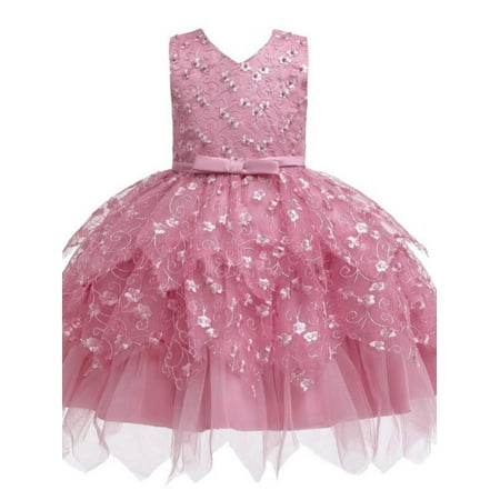 

MarinaVida 0-5T Toddler Baby Girls Flower Dress Formal Pagenat Party Tutu Gown Dresses