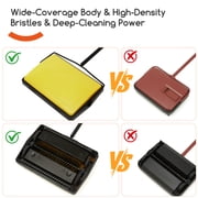 Reecoo Carpet Sweeper Manual for Floor Sweep with Large Capacity Dustbin, Non Electric, Yellow