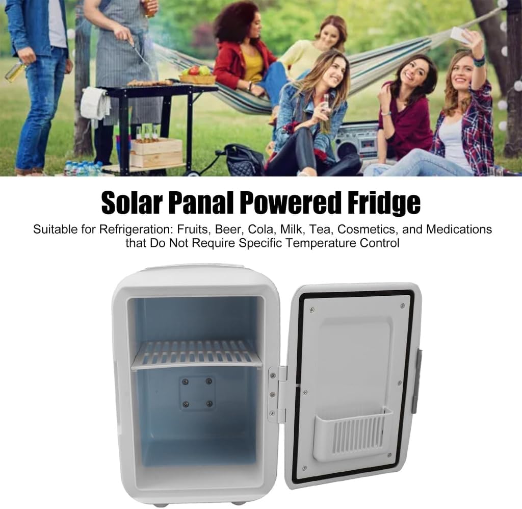 Solar Powered Mini Fridge Versatile Solar Refrigerator for Boating & Picnics