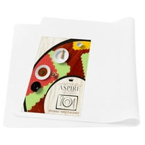 Aspire Extra-Large Thicken Non-slip Waterproof Silicone Placemats Flexible Table Mat 1 Piece-White