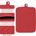 thumbnail image 3 of HAOAN 5Pcs Pot Holders for Kitchen Heat Resistant Pink Cotton Potholder Multipurpose Hot Pads Machine Washable Oven Mitt with Hanging Loop Pocket Potholder for Daily Baking Cooking Grilli, 3 of 6