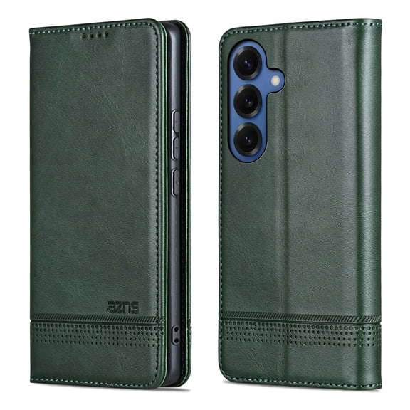 TECH CIRCLE for Samsung Galaxy A37 5G Wallet Case PU Leather TPU Bumper Card Slots Hands-Free Kickstand Magnetic Closure Shockproof Flip Folio Cover for Samsung A37 5G,Darkgreen