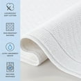 thumbnail image 2 of Host & Home Cotton Bath Rug (Runner 20x60), Non-Slip Backing, Modern Weave, White, 2 of 7