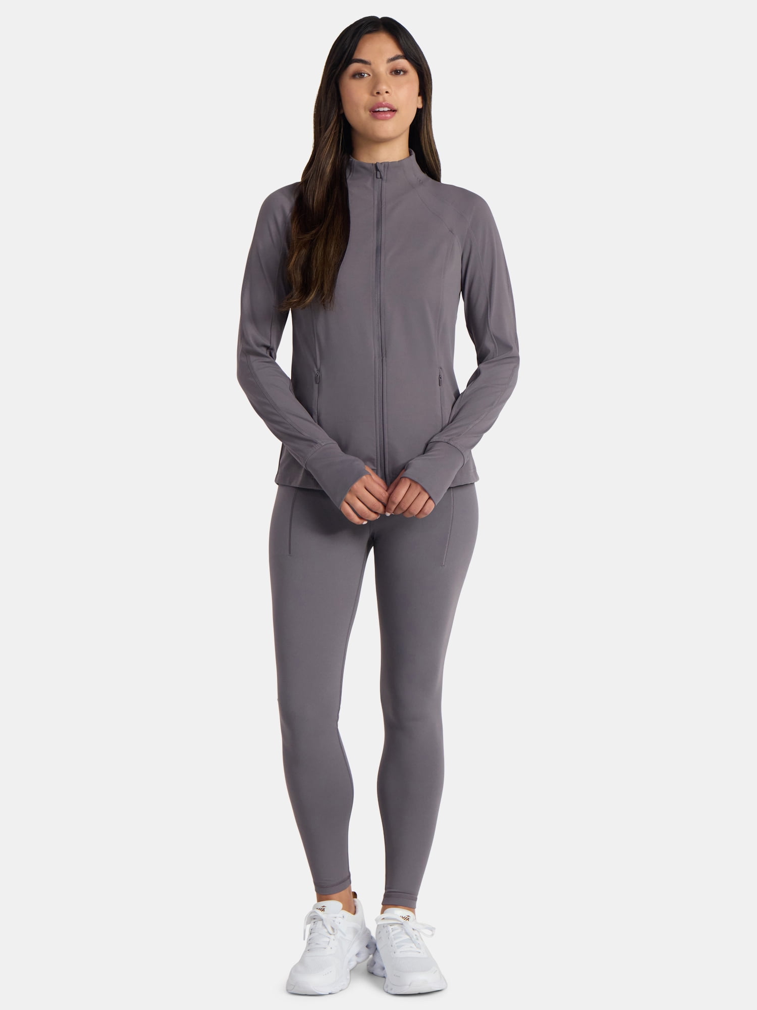Avia Women's and Women's Plus SoftSculpt Zip Up Active Jacket, Sizes XS-4X