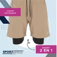 thumbnail image 3 of Short Deportivo Stretch Para Hombre Con Licra 2 En 1, 3 of 8